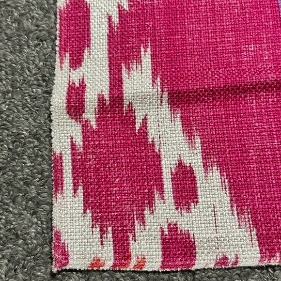 Gaston y Daniela Fabric Sample Remnant Ikat 11” Rojo Pink Purple Crafts - Picture 7 of 14